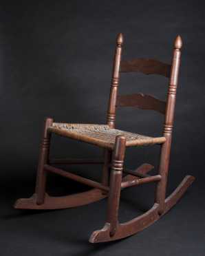 Shaker School Child's Walnut Rocking Chair