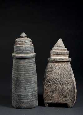 Two Tibetan Milk Containers