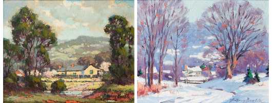 Anthony Buchta pair of seasonal landscapes
