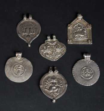 A Lot of Indian Silver Amulets