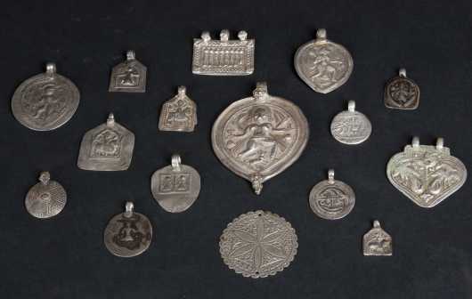 A lot of Indian Silver Amulets