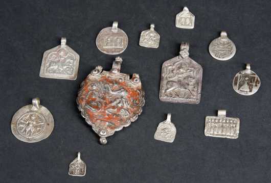 Lot of Indian Silver Amulets
