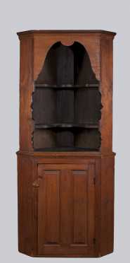 18th Century Pine Corner Cupboard