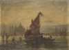 Walter Franklin Lansil Painting of a Harbor Scene
