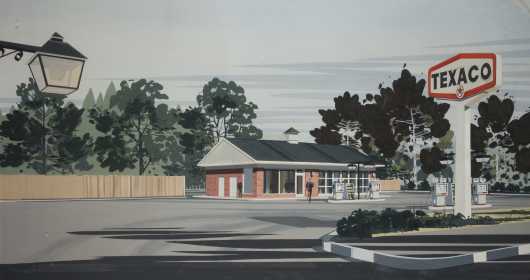 Texaco Gas Station Architectural Rendering