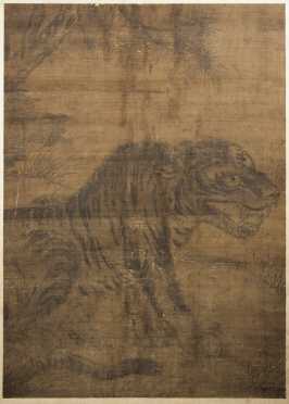 Large Chinese Painting of a Tiger