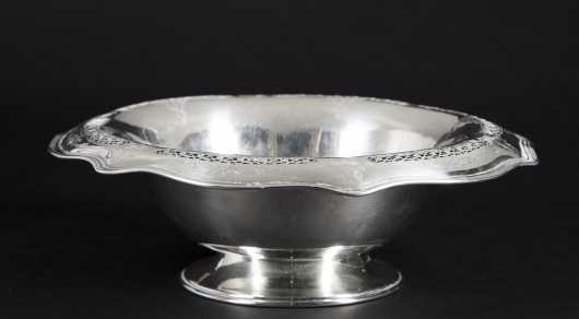 Sterling Silver Marked Footed Fruit Bowl