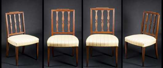 Set of Four Hepplewhite Dining Chair