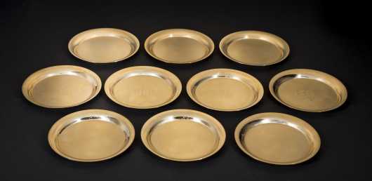 14k gold, Oscar Caplan Plates. Aproximately 44 troy ounces of solid gold.