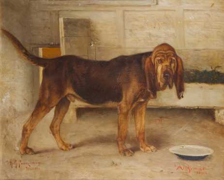 Henry Rankin Poore portrait of a blood hound