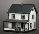 White Colonial Doll House with Porch