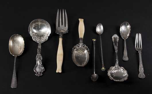 Lot of Ornate Sterling Silver Serving Pieces