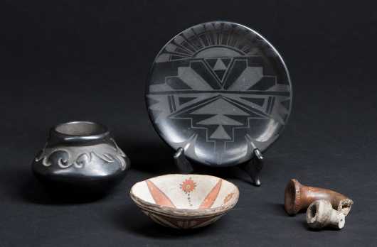 Lot of Five Native American Ceramics