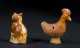 Redware Glazed Cat and Rooster