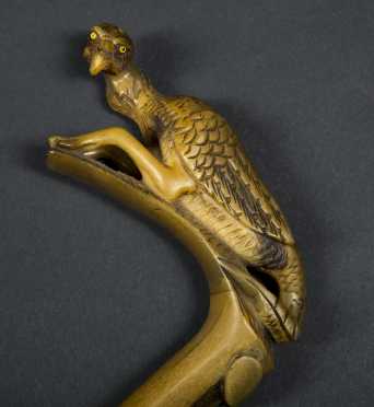 Carved Griffin Handled Cane