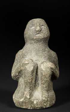 An archaic Philippines Ossuary container figural lid