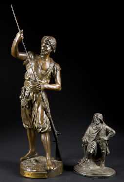 Two Metal Figures After Jean Didier Debut, 1824-1893, France