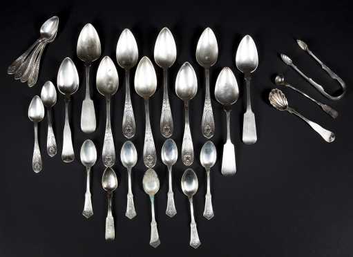 Lot of Coin Silver Spoons and More