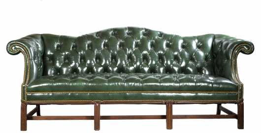 Upholstered Chippendale Style Sofa