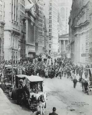 Wall Street, NY, Photograph; 1908