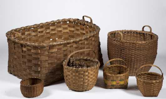 Group of Early American Baskets