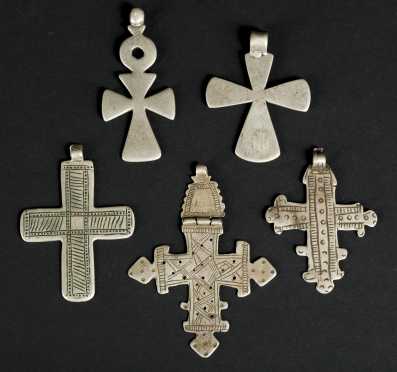 Five Ethiopian wearing crosses