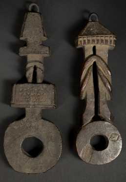 Two Nepalese Butter-Churn handles