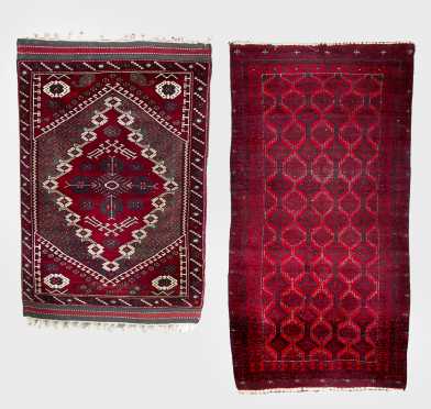 Two Afghan Scatter Rugs