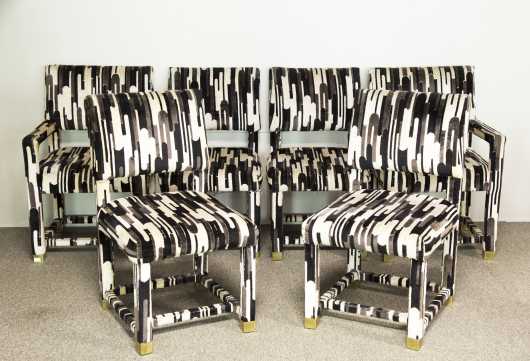 Set of Six "Modern" Upholstered Chairs