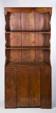 Pine Stepped Back Cupboard