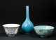 Chinese Porcelain Rice Bowls and Bud Vase