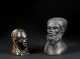 Two Figural Head Ink Stands