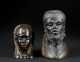 Two Figural Head Ink Stands