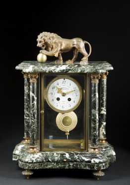 French Mantle Clock, "L. Charvet Aine and Co". 