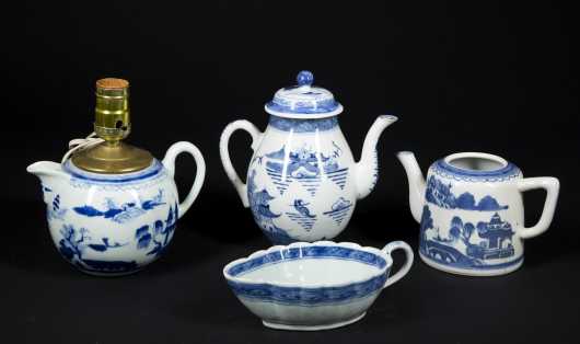 Chinese Blue and White Canton Lot