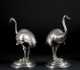 Pair of Silver Plated Ostriches marked "WMF"