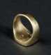 14K Yellow Gold and Diamond Men's Ring