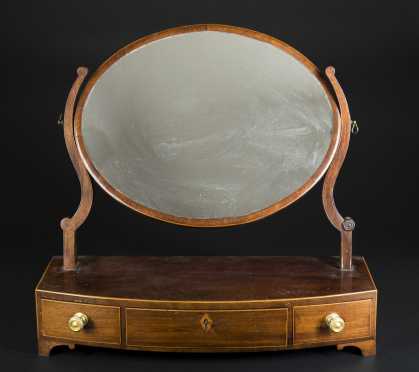 English Mahogany Hepplewhite Dressing Mirror