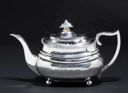 Coin Silver English Tea Pot