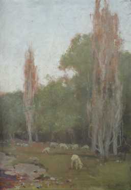 Stephen Parrish landscape with sheep grazing