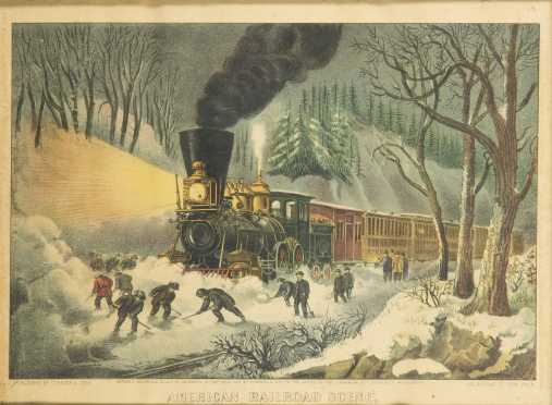 2 Small Folio Currier and Ives Prints