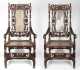 Pair of William and Mary Style Arm Chairs