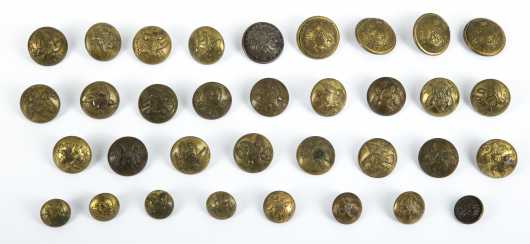 Civil War General Service and Officers Uniform Buttons