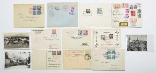 9 Sudetenland Annexation Postcards and Covers