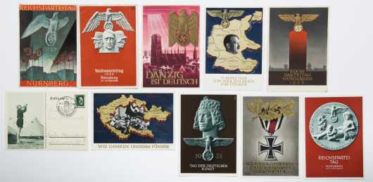 Lot of Nine Third Reich Propaganda Postcards