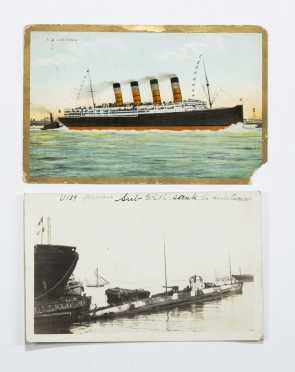 Lot of Two Lusitania Related Postcards