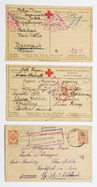 Lot of Three Prisoners of War Postcards