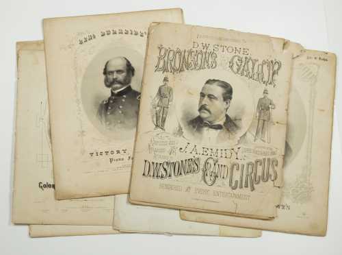 Lot of 8, 19th Century Sheet Music Booklets, Several From The American Civil War Period