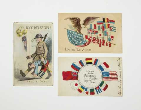 Lot of 3 W.W.I. Era Pro-American Post Cards