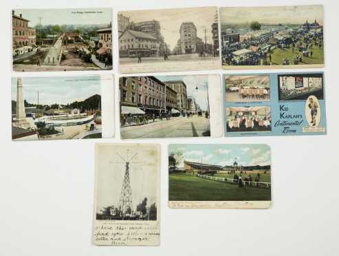 Lot of 8 Early 20th Century Connecticut Related Post Cards